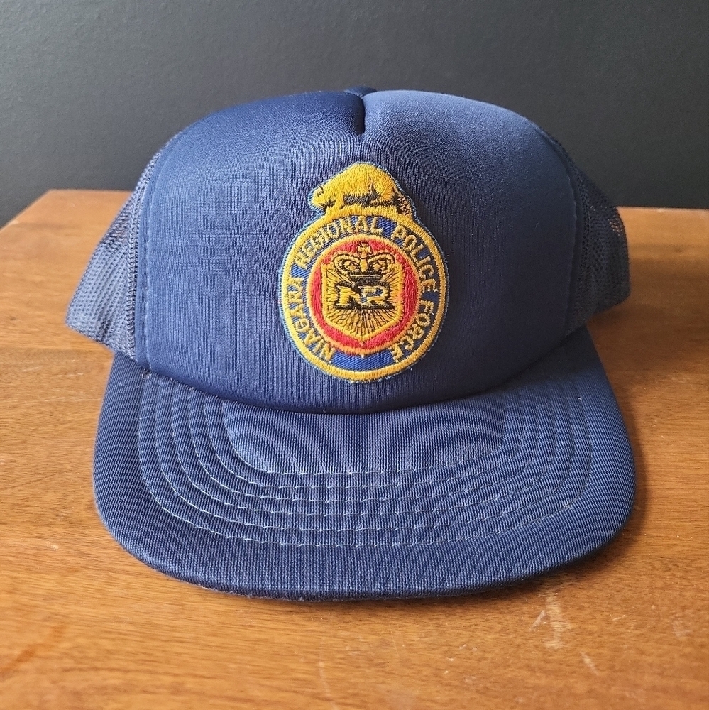 Vintage Blue Police Trucker Cap